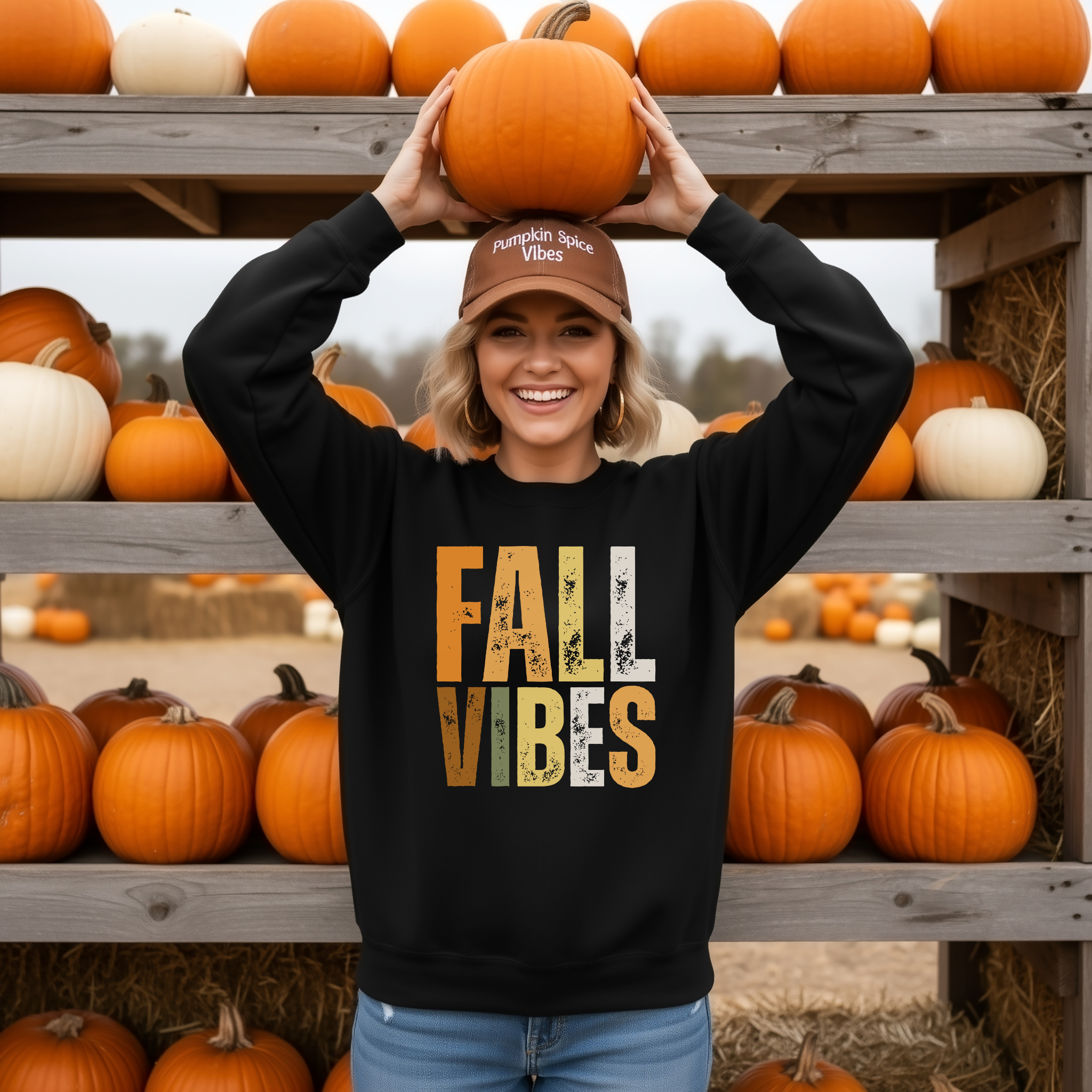 Cozy Fall Sweatshirt – Vintage Fall Vibes Pullover. Unisex Autumn Apparel