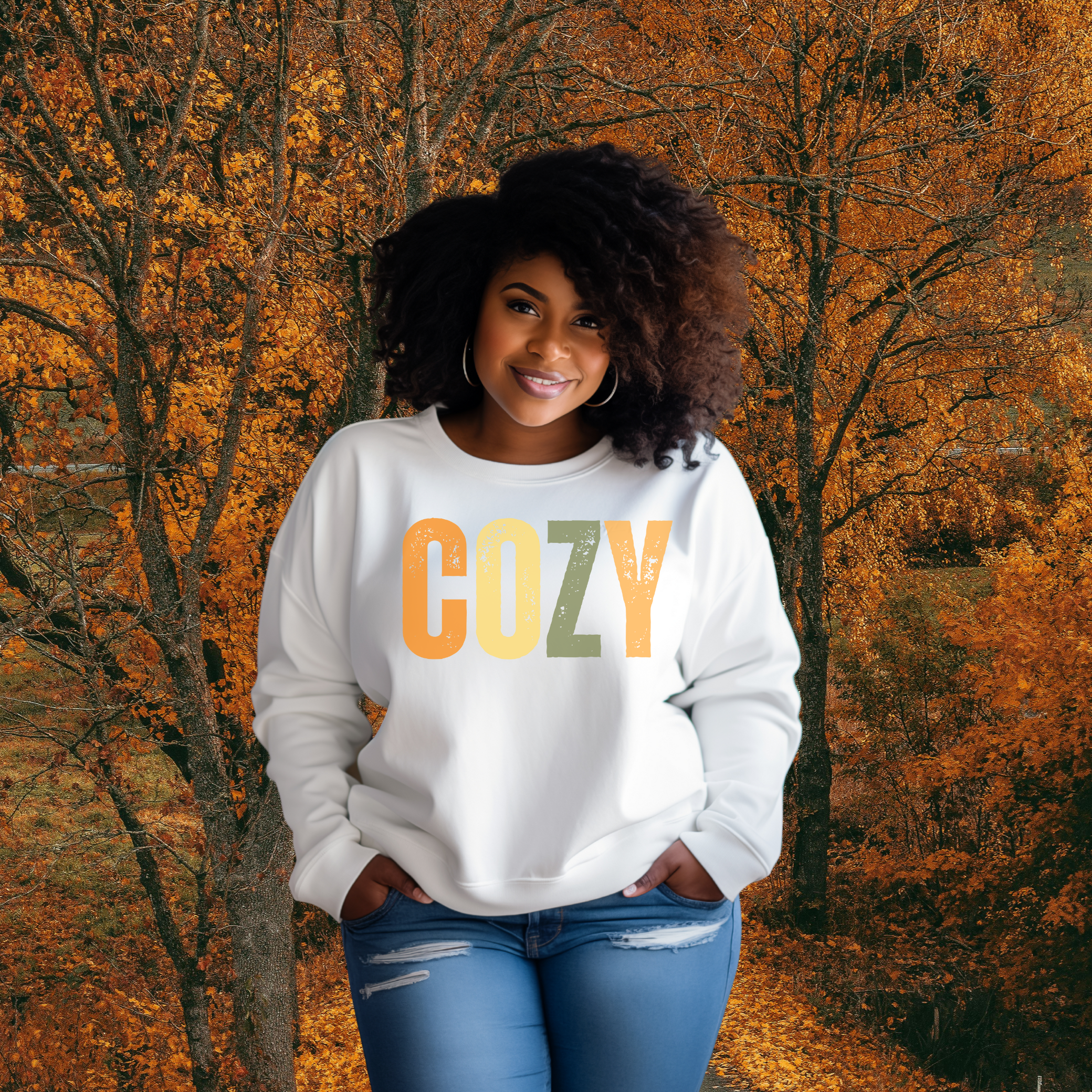 COZY Fall Sweatshirt. Retro Autumn Crewneck. Unisex Gildan 18000 – Inspo on 41st